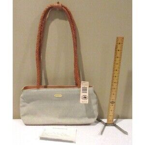 NWT Brahmin  DEBI Woven Tweed Handbag with Velvet lining RARE Cayman Collection